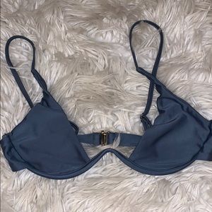 blue gray underwire bikini top